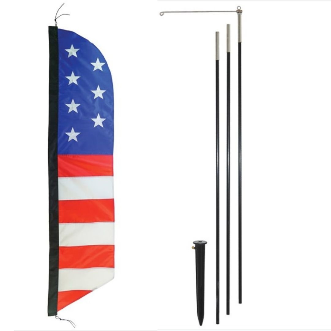 7' Stars and Stripes Feather Banner Kit - Liberty Flag & Specialty