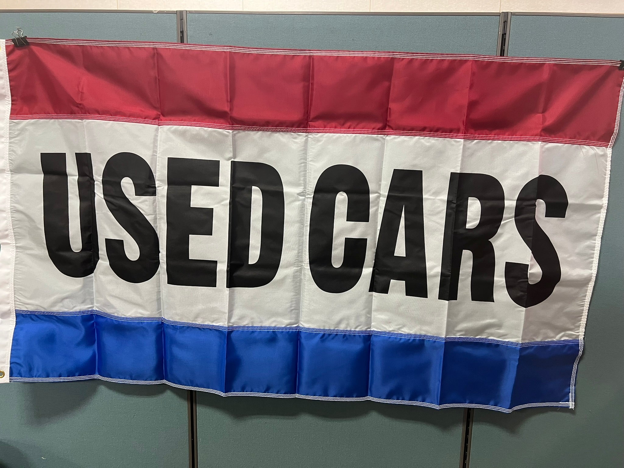 Used Cars Flag 3'x5' Red/Blue/Black/White - Liberty Flag & Specialty