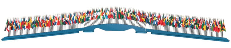 4" x 6" UN Country Flag Set - Liberty Flag & Specialty