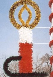 7.5' Garland Candle Pole Mount - Liberty Flag & Specialty