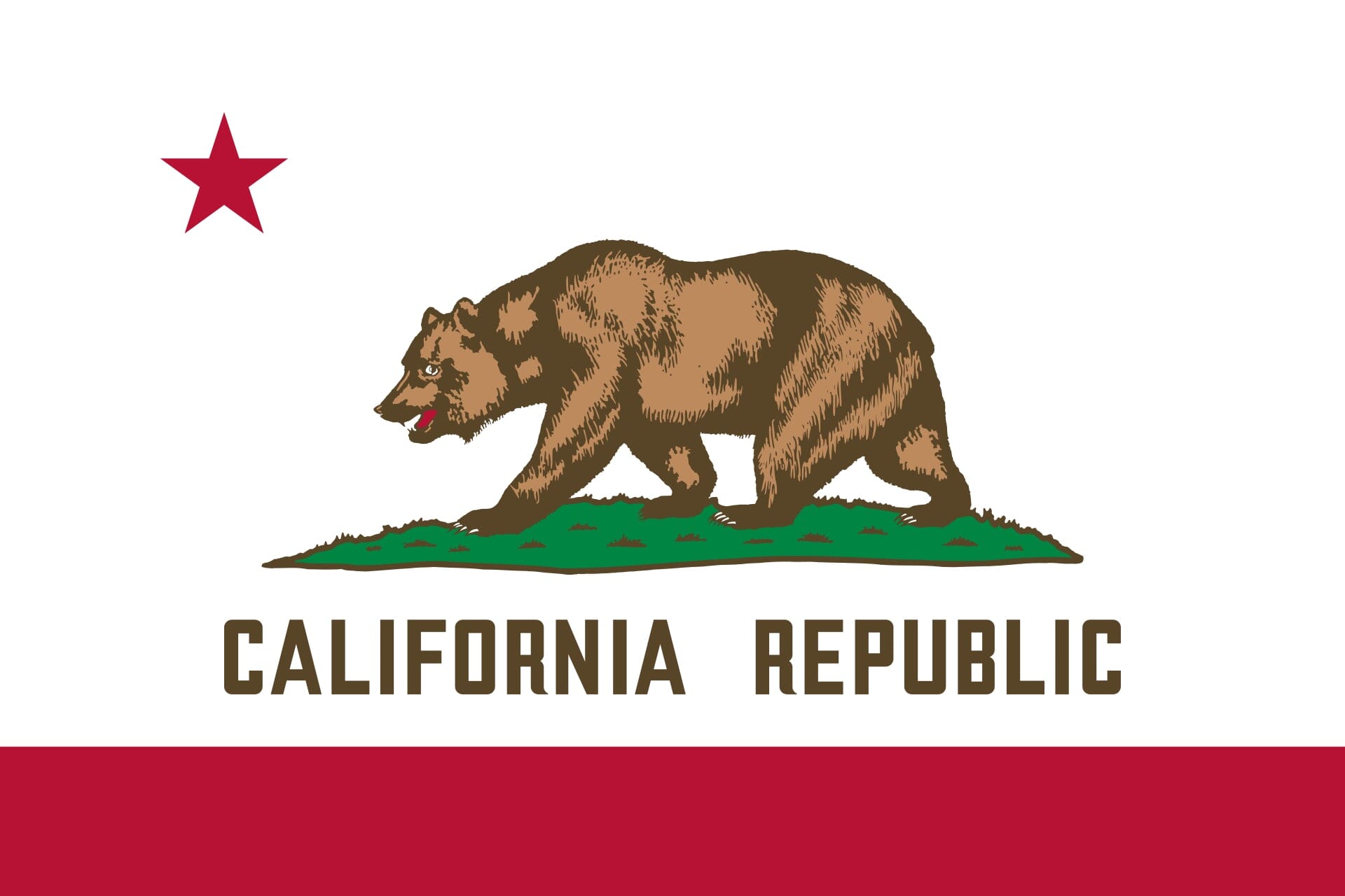 California State Flag Flags vendor-unknown 2'x3' Nylon Header & Grommets